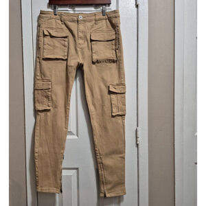 Men's NOVAMEN Tan Cargo Pants Waist 34